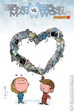 Variant Cover for The Bionic Man vs. The Bionic Woman #4