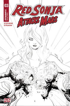 Variant Cover for Red Sonja Attacks Mars #3