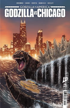Variant Cover for Godzilla vs America: Chicago