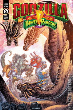 Variant Cover for Godzilla vs. The Mighty Morphin Power Rangers #5