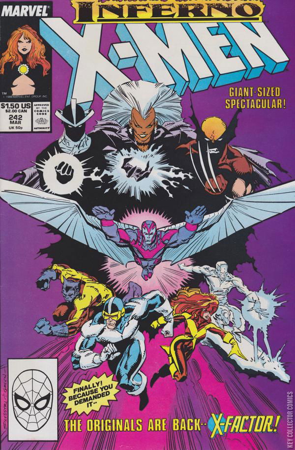 Uncanny XMen 242 Published March 1989 Key Collector