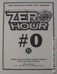 Variant Cover for Zero Hour: Crisis in Time #0