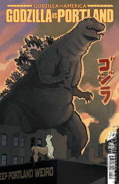 Variant Cover for Godzilla vs America: Portland