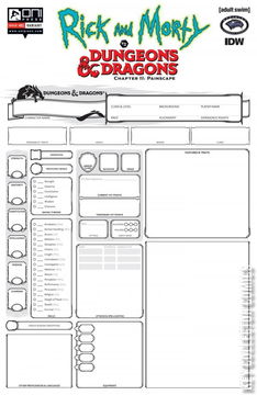 Variant Cover for Rick and Morty vs. Dungeons & Dragons II: Painscape #1