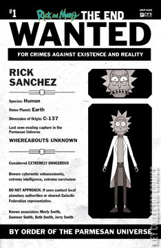 Variant Cover for Rick and Morty: The End #1