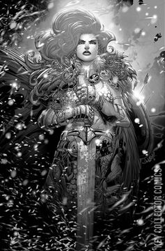 Variant Cover for Red Sonja: Black, White, Red #2