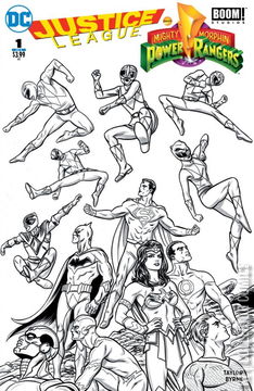 Variant Cover for Justice League / Power Rangers #1