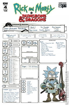 Variant Cover for Rick and Morty vs. Dungeons & Dragons #4