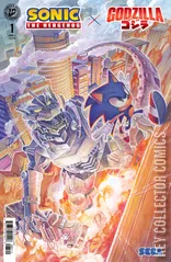 Cover for Sonic the Hedgehog x Godzilla #1