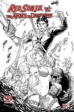 Variant Cover for Red Sonja vs. The Army of Darkness #4