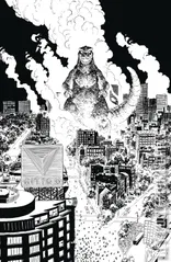 Variant Cover for Godzilla vs America: Boston