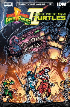 Variant Cover for Mighty Morphin Power Rangers / Teenage Mutant Ninja Turtles #5