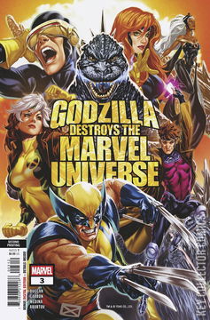 Variant Cover for Godzilla Destroys the Marvel Universe #3