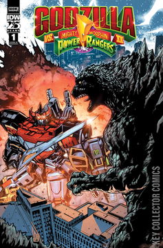 Variant Cover for Godzilla vs. The Mighty Morphin Power Rangers #1