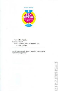 Variant Cover for Sex Criminals #5