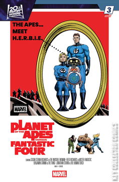 Variant Cover for Planet of the Apes Versus Fantastic Four #3