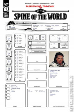 Variant Cover for Dungeons & Dragons: At the Spine of the World #1