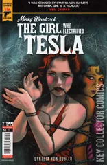 Cover for Minky Woodcock: The Girl Who Electrified Tesla #4