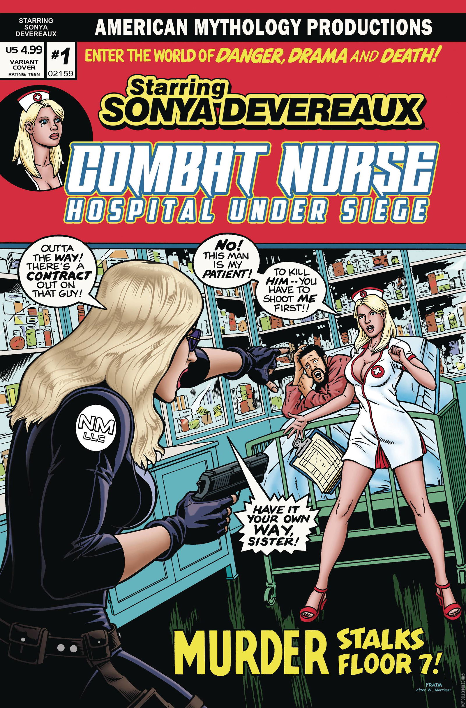 Variant Cover for Starring Sonya Devereaux: Combat Nurse #1