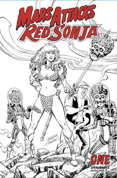Variant Cover for Mars Attacks / Red Sonja #1