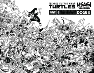Variant Cover for Teenage Mutant Ninja Turtles / Usagi Yojimbo: WhereWhen #5
