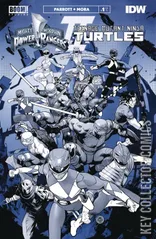 Cover for Mighty Morphin Power Rangers / Teenage Mutant Ninja Turtles Black & White Edition #1