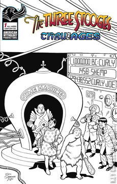 Variant Cover for The Three Stooges: Thru The Ages #1