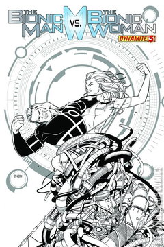 Variant Cover for The Bionic Man vs. The Bionic Woman #3