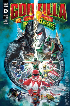Variant Cover for Godzilla vs. The Mighty Morphin Power Rangers #4