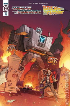 Variant Cover for Transformers / Back to the Future #2