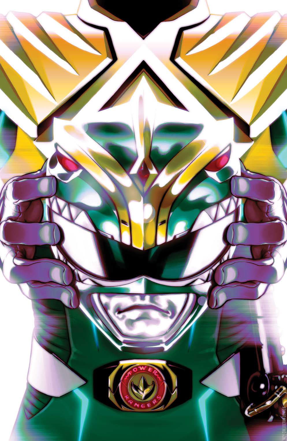 Mighty high quality Morphin Power Rangers #9 Boom Studios White Ranger Helmet Variant