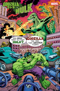 Variant Cover for Godzilla vs The Incredible Hulk #1