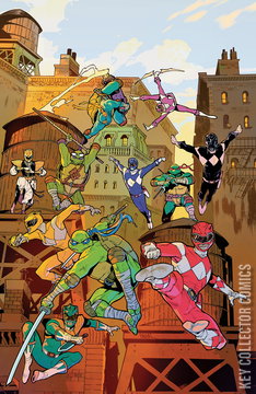 Variant Cover for Mighty Morphin Power Rangers / Teenage Mutant Ninja Turtles #5