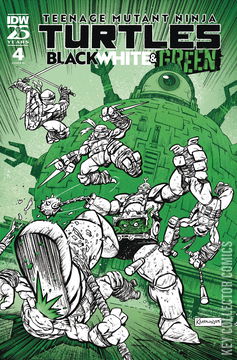 Variant Cover for Teenage Mutant Ninja Turtles: Black, White & Green #4