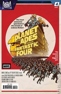 Variant Cover for Planet of the Apes Versus Fantastic Four #4