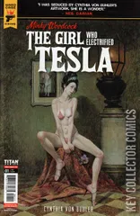 Cover for Minky Woodcock: The Girl Who Electrified Tesla #1