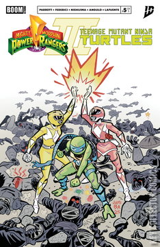 Variant Cover for Mighty Morphin Power Rangers / Teenage Mutant Ninja Turtles #5