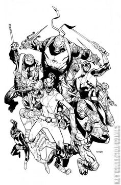 Variant Cover for Mighty Morphin Power Rangers / Teenage Mutant Ninja Turtles #2