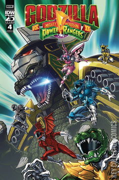 Variant Cover for Godzilla vs. The Mighty Morphin Power Rangers #4