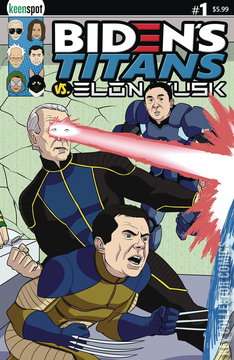 Variant Cover for Biden's Titans vs. Elon Musk #1
