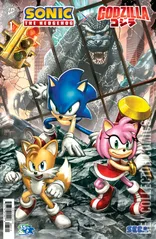 Variant Cover for Sonic the Hedgehog x Godzilla #1
