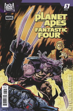Variant Cover for Planet of the Apes Versus Fantastic Four #3