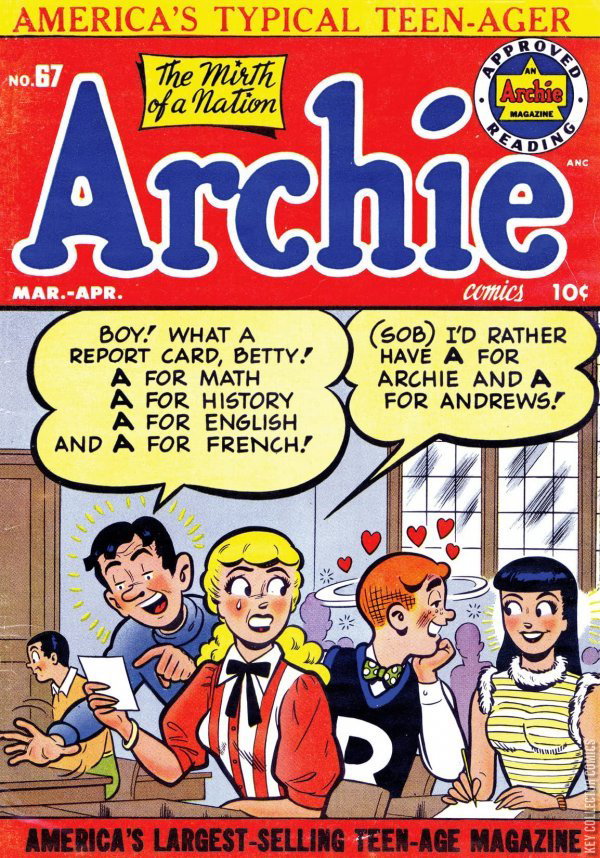 Archie Comics #67 Published March 1954 | Key Collector