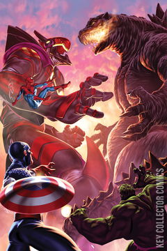 Variant Cover for Godzilla Destroys the Marvel Universe #5