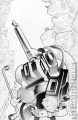 Variant Cover for Faceless and the Family: Maze of the Mechanical Aliens #1