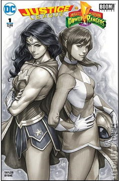 Variant Cover for Justice League / Power Rangers #1