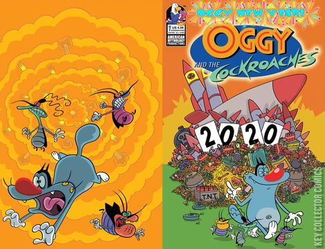 Variant Cover for Oggy and the Cockroaches: Oggy New Year #1