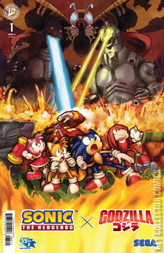 Variant Cover for Sonic the Hedgehog x Godzilla #1
