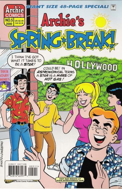 Spring Break 5 Characters Archie's Spring Break #5 Published January 2000 | Key C