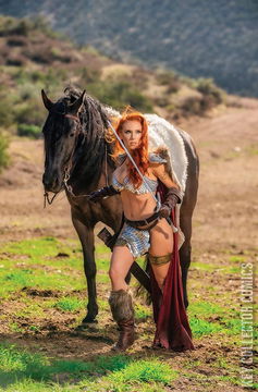 Variant Cover for Red Sonja: Black, White, Red #4